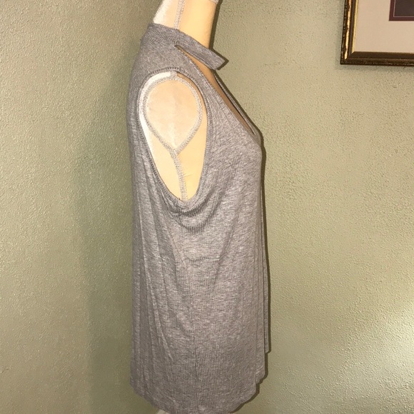 Ambiance Gray Choker Sleeveless Top Size 1X - Picture 2 of 5